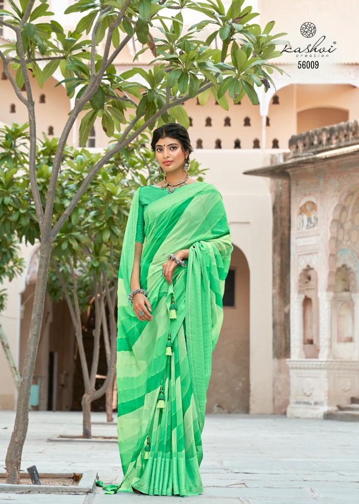 Kashvi Rangat New Exclusive Wear Printed Georgette Designer Saree Collection
